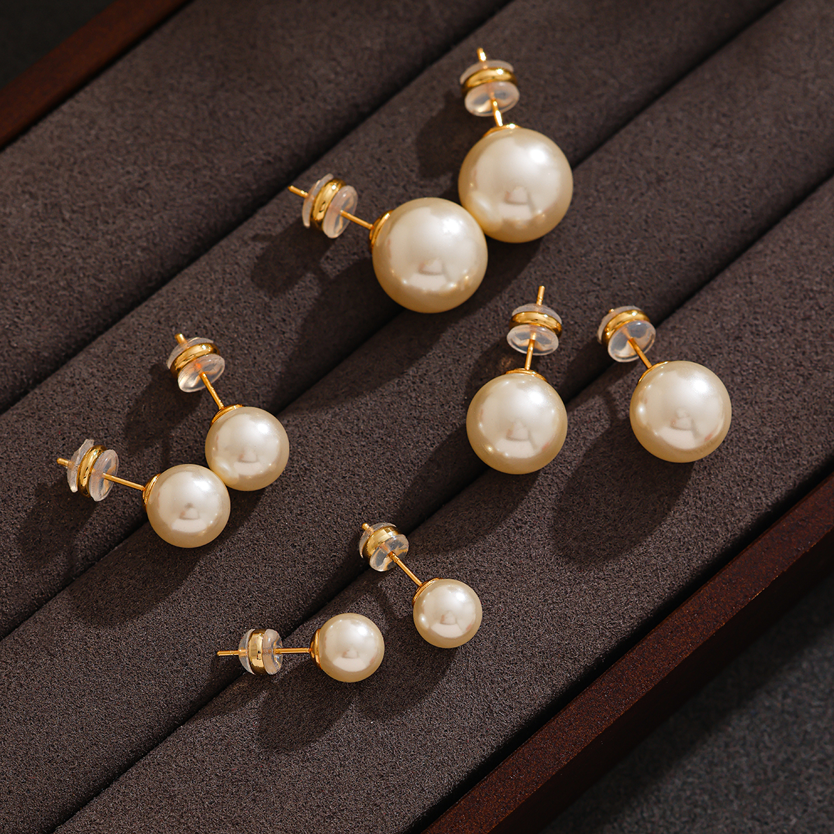施家小灯泡珍珠耳钉睡觉免摘耳环高级感轻奢925银针耳饰女气质