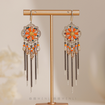 绝美好看流苏波西米亚异域风耳环