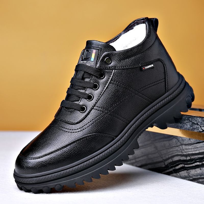 秋冬男款高帮保暖棉鞋