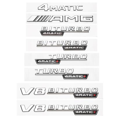 适用奔驰车标字标4MATIC AMG V8 V12 BITURBO改装车贴侧标后尾标
