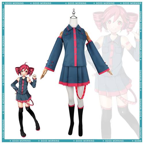 【1578人收藏】虚拟歌姬重音cos服装重音tetocos服蓝色公式服二次