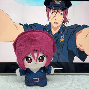 free周边男子游泳松冈凛10cm棉花娃娃毛绒玩偶挂件生日礼物