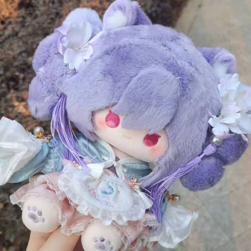 【限量首发】原神刻晴属性20cm棉花娃娃游戏周边二次元玩偶公仔 - 封面