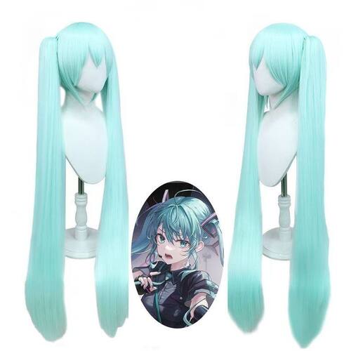 假发 cosplay动漫假发VocAloid冰蓝Miku高温丝假发