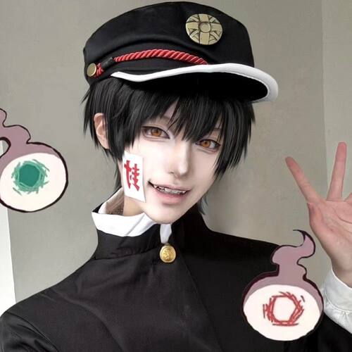 【透气舒适】地缚少年花子君柚木普cos万用短直假头发日系二次元