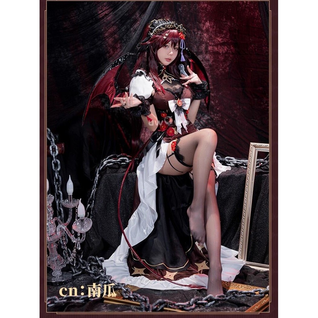 【2201人收藏】原神 胡桃同人小恶魔cosplay服装女私房原创魅魔图片