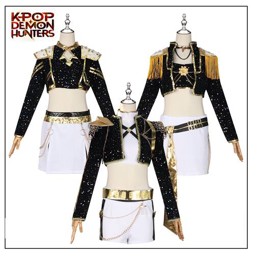 猎魔女团k-pop韩流黑金表演服cos鲁米佐依米拉动漫影视同款演出服