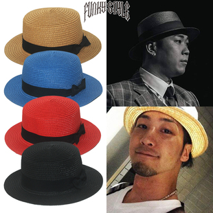 POPPING爵士草帽LOCKING潮英伦礼帽街舞表演出舞台男蛋糕帽草帽