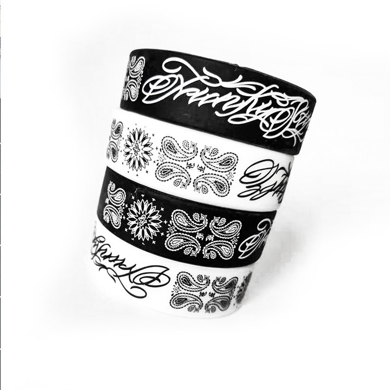 FUNKYSTYLE ORIGINAL HIP HOP HIP HOP COUPLE BRACELET SILICONE SPORTS WRISTBAND BRACELET HIGH STREET TREND MEN AND WOMEN JANE