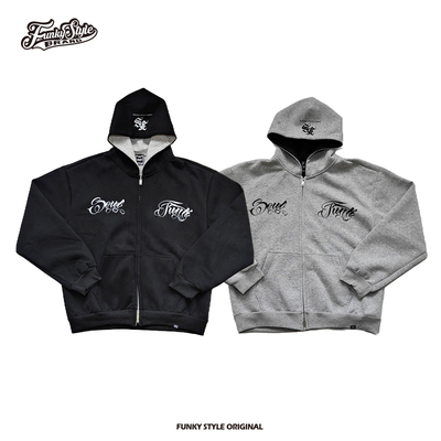 美式复古撞色连帽卫衣