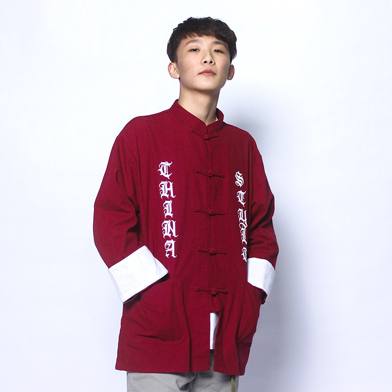FUNKYSTYLES ORIGINAL BUCKLE ANTIQUE WEST COAST CHINESE STYLE HIP HOP TANG COSTUME BBOY HIP HOP JACKET