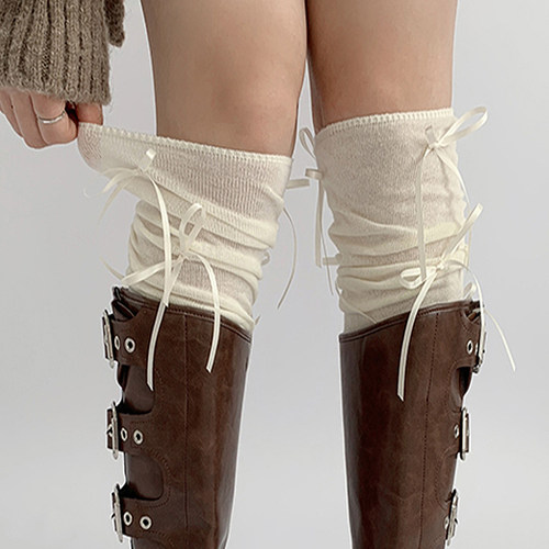 lolita蝴蝶结过膝袜子女