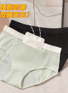 可装暖宝宝口袋生理内裤