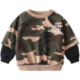 Камуфляжная осенняя детская весенняя толстовка для мальчиков для отдыха, детская одежда, свободный крой