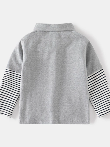 Футболка polo для мальчиков, осенний лонгслив, детский весенний комплект, детская одежда