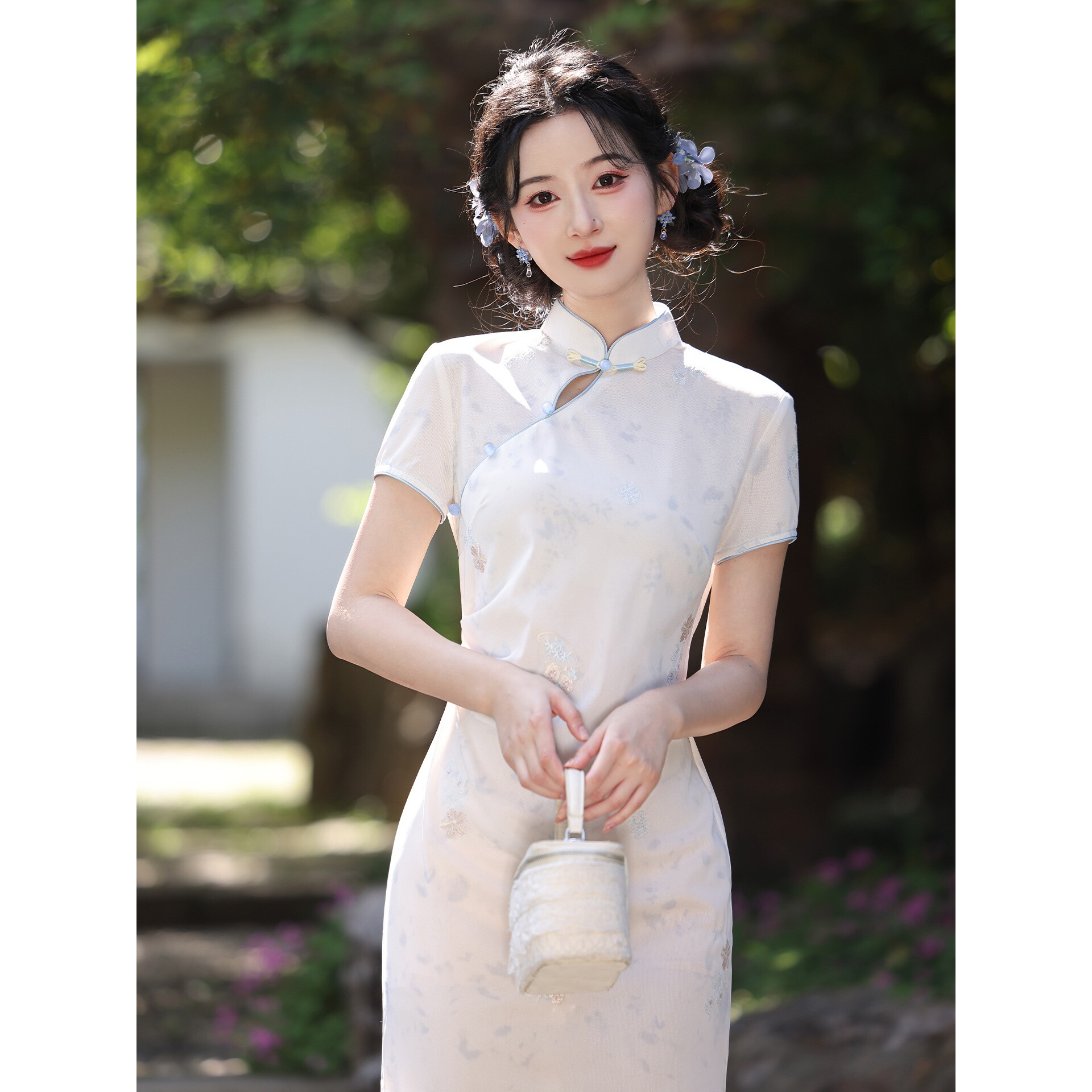 织造局新中式旗袍26新款改良订婚领证掐腰绝美气质礼服连衣裙少女