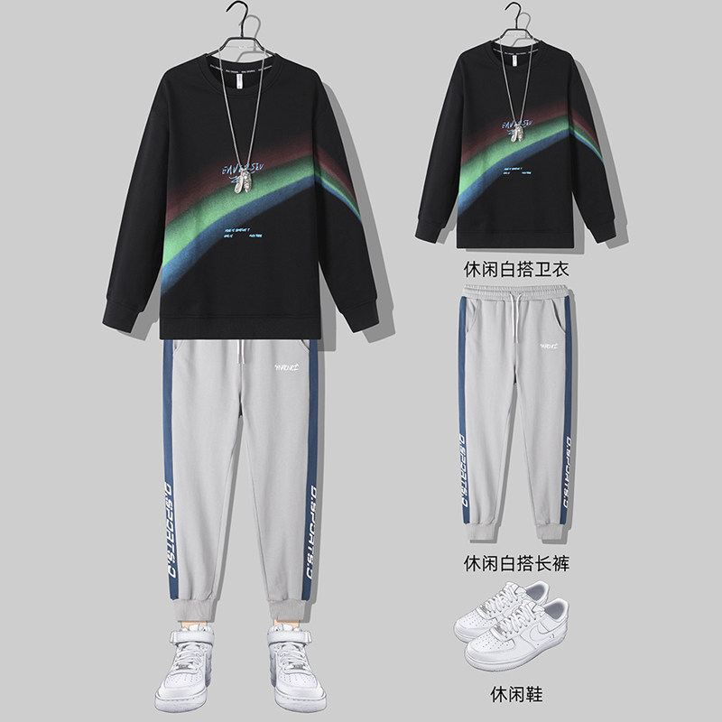 2021春秋新款单件热销款搭配套装卫衣裤子两件套上款有差T5048图片