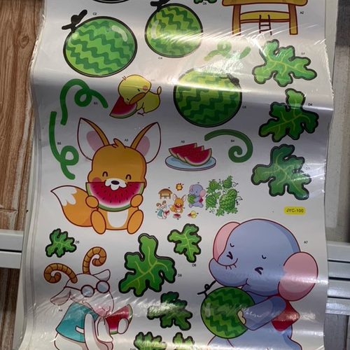 组合手绘涂鸦贴纸墙画