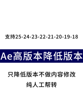 Ae高版本代转存换降级低版本格式E3D地图相册模板工程文件 纯人工