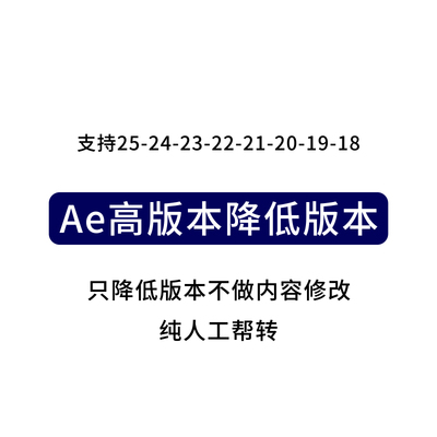 Ae高版本代转存换降级低版本格式E3D地图相册模板工程文件 纯人工