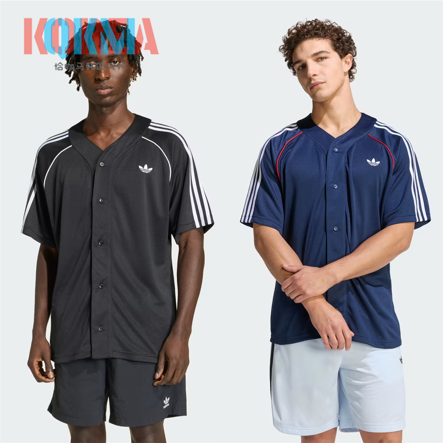 阿迪达斯Adidas三叶草男女复古休闲运动棒球短袖T恤KD4084 KE0832