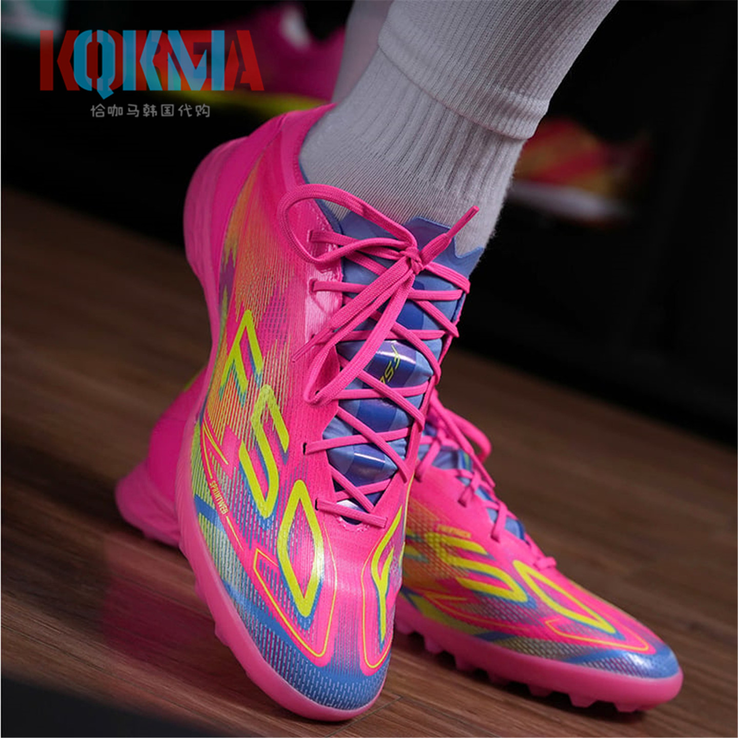 Adidas阿迪达斯F50 Pro次高端TF碎钉人造草训练比赛足球鞋 JH6416