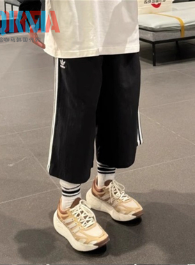 阿迪达斯Adidas三叶草男女休闲运动宽松七分短裤 KB5441 KB5442