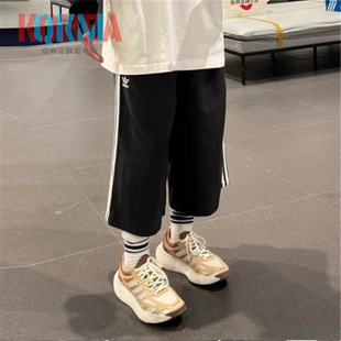 阿迪达斯Adidas三叶草男女休闲运动宽松七分短裤 KB5442 KB5441