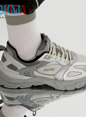 韩国本土品牌23.65 Piper女子复古银灰色休闲运动厚底增高老爹鞋