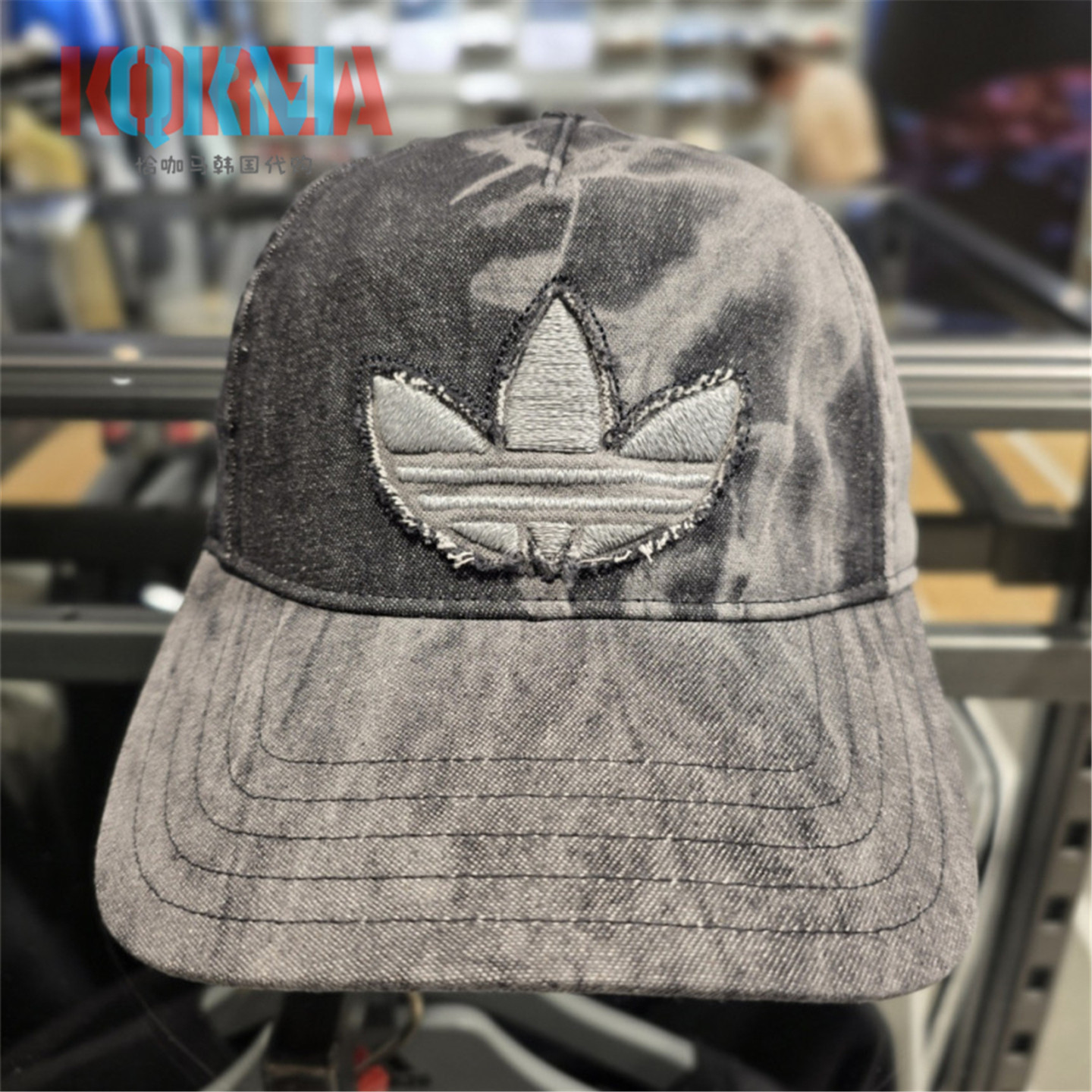 阿迪达斯Adidas三叶草男女复古做旧水洗休闲运动棒球帽JW0001 000