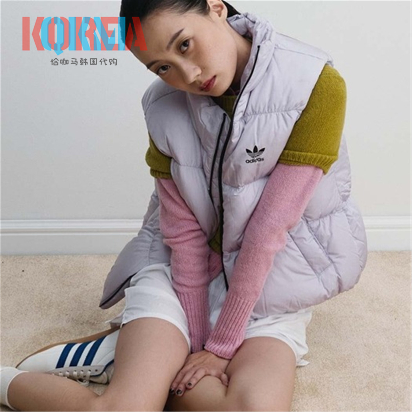 阿迪达斯三叶草女子羽绒马甲背心