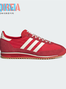阿迪达斯Adidas三叶草SL 72 OG女子复古红色休闲T头运动鞋 JQ8315