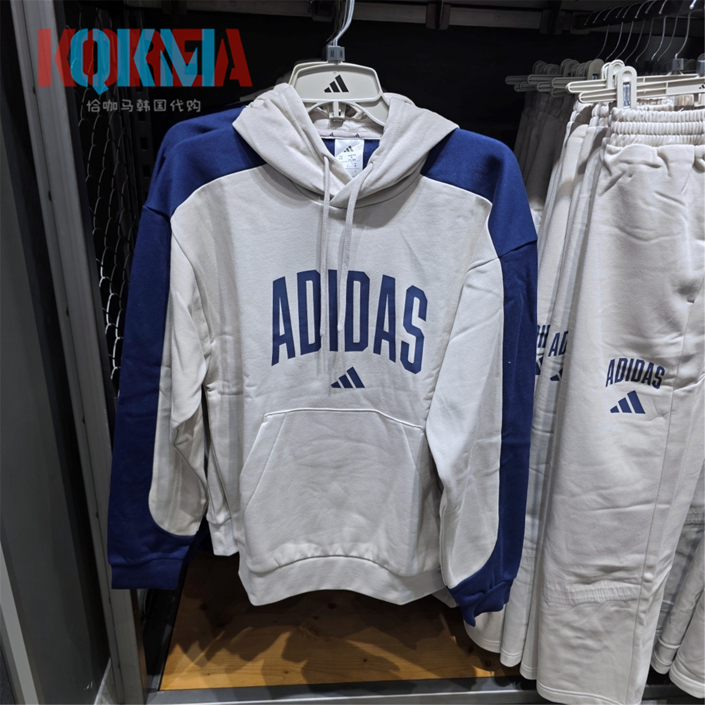 Adidas男女复古休闲运动连帽卫衣