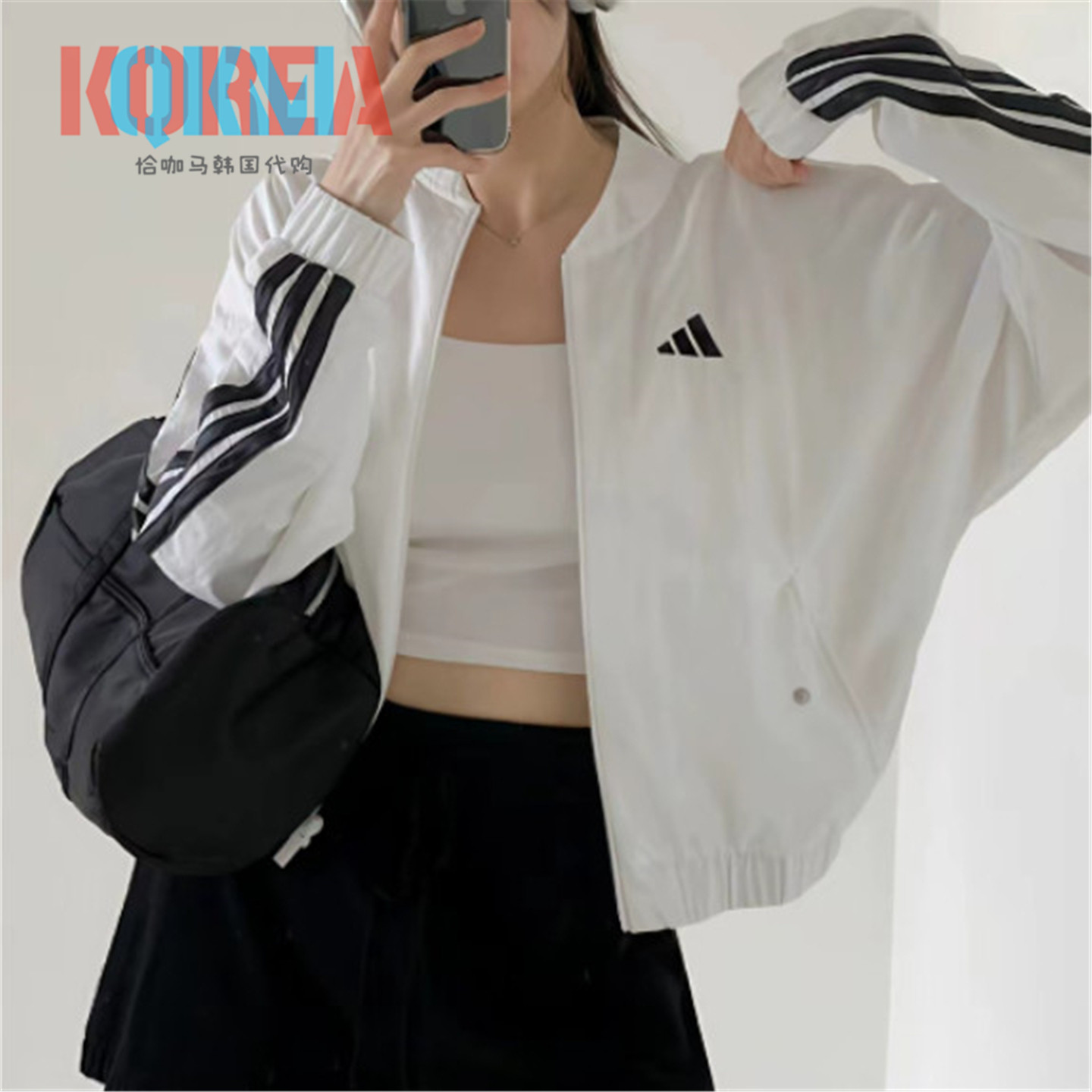阿迪达斯Adidas女子复古夹克外套