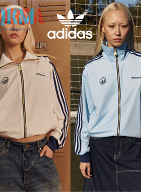 阿迪达斯Adidas三叶草女美式复古休闲运动夹克外套IX3550 IX3542