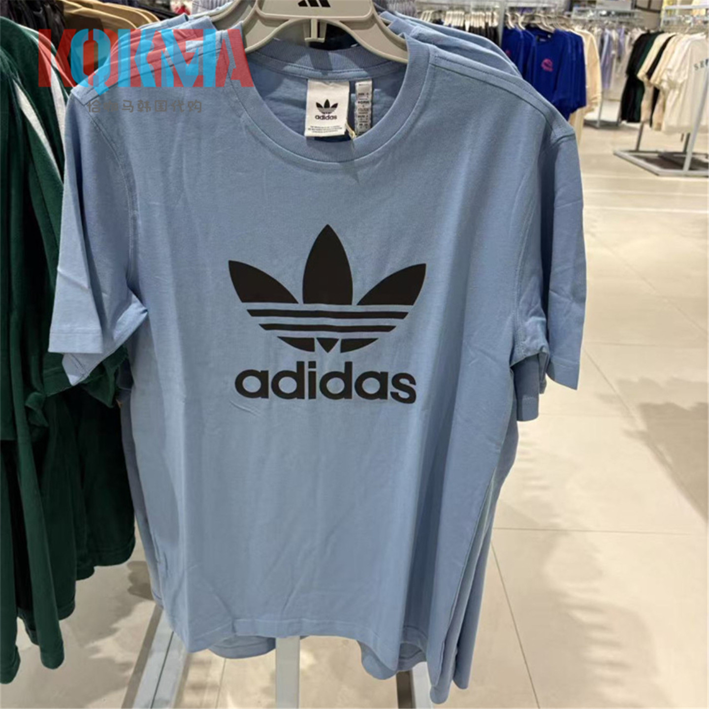 阿迪达斯男女经典复古休闲短袖