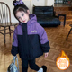 棉服中大童加厚派克服潮 儿童冬季 女童秋冬款 加绒外套2025新款