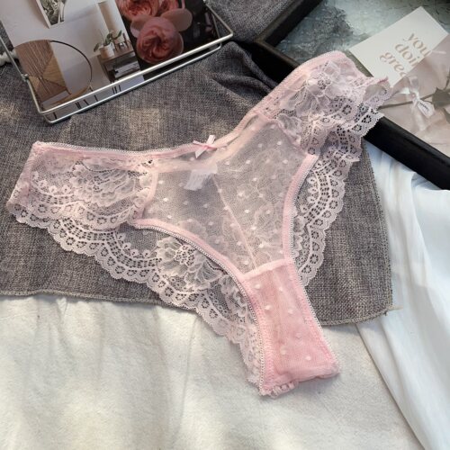 欧美粉色性感女士内裤超薄