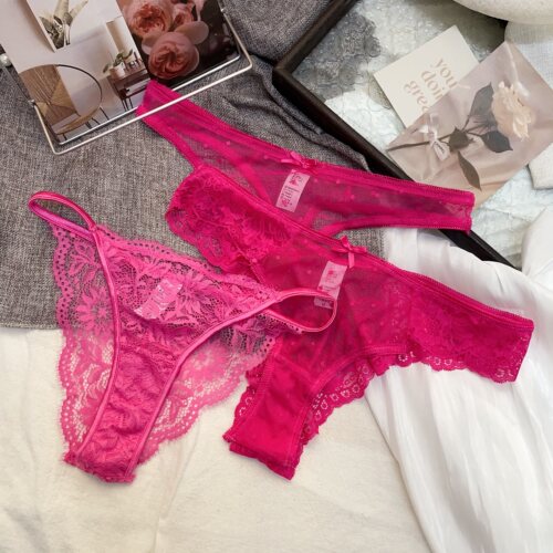 超薄舒适性感女士内裤玫红