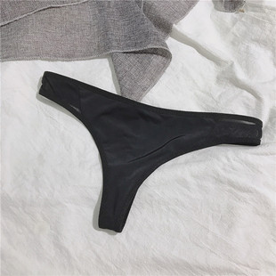 大码丁字裤女内裤T裤网纱性感火辣超薄低腰三角裤透明大T裤丰臀