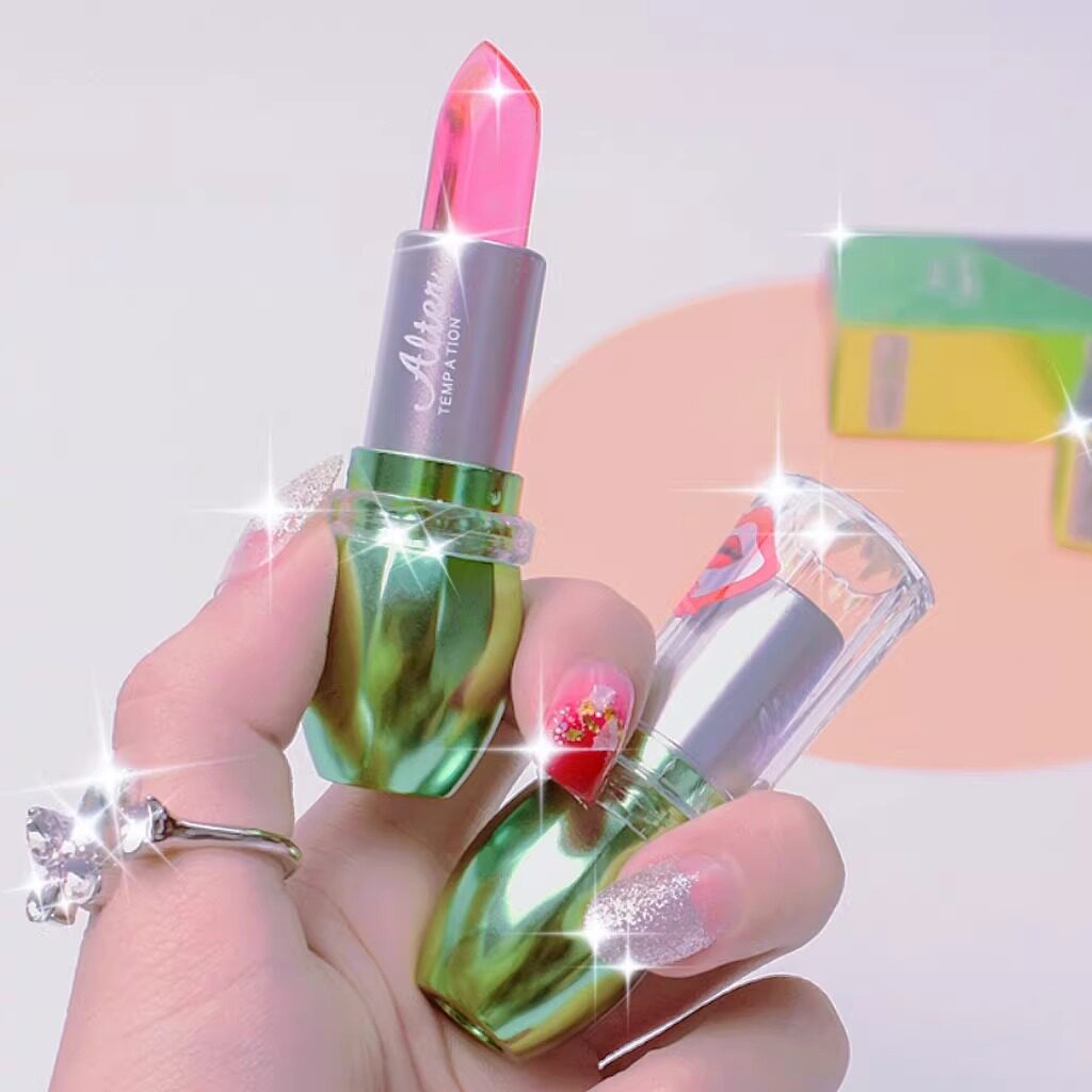 秋冬芦荟果冻口红不掉色不沾杯防水保湿滋润唇膏学生党大红色紫色