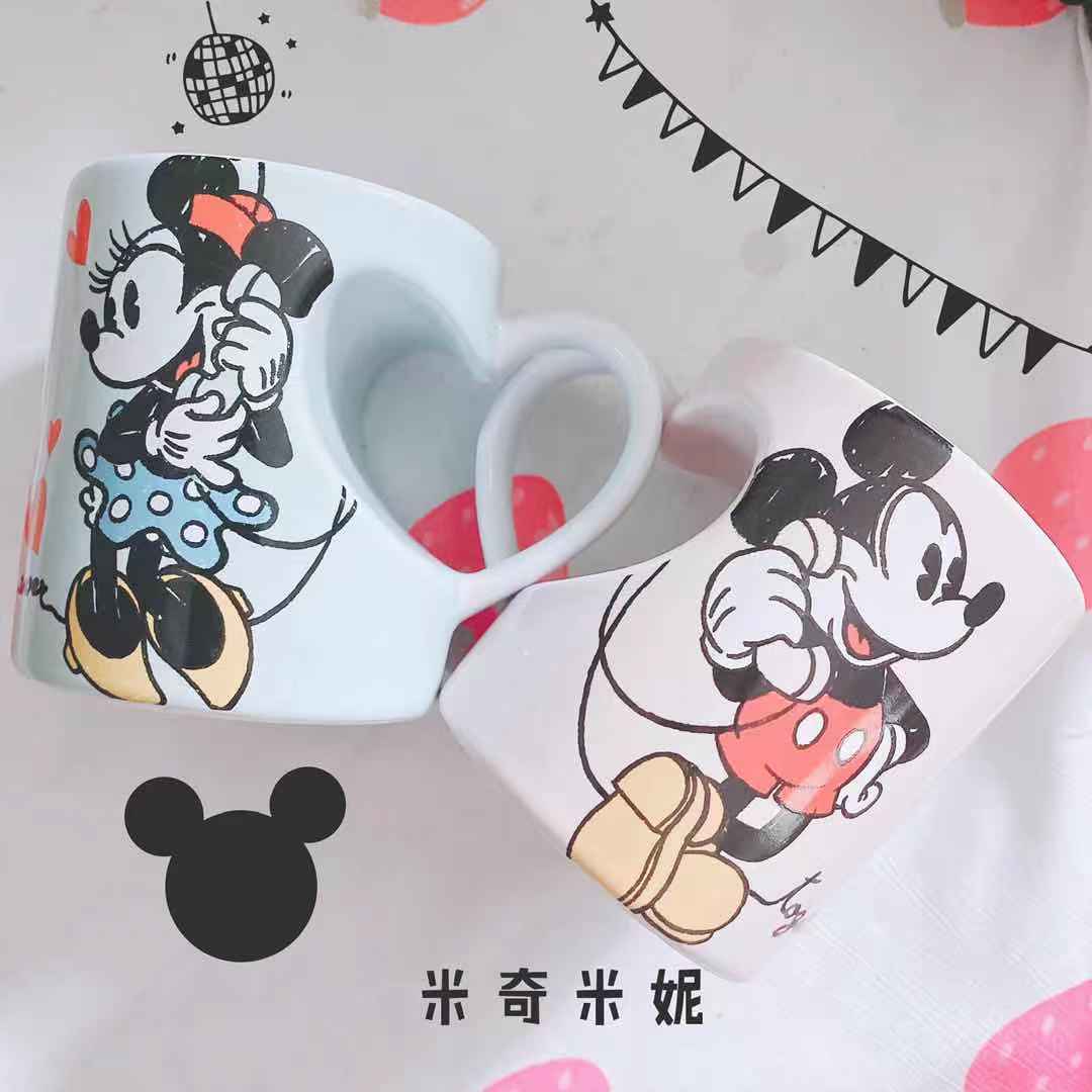 清仓迪迪尼情侣米奇陶瓷水杯对杯