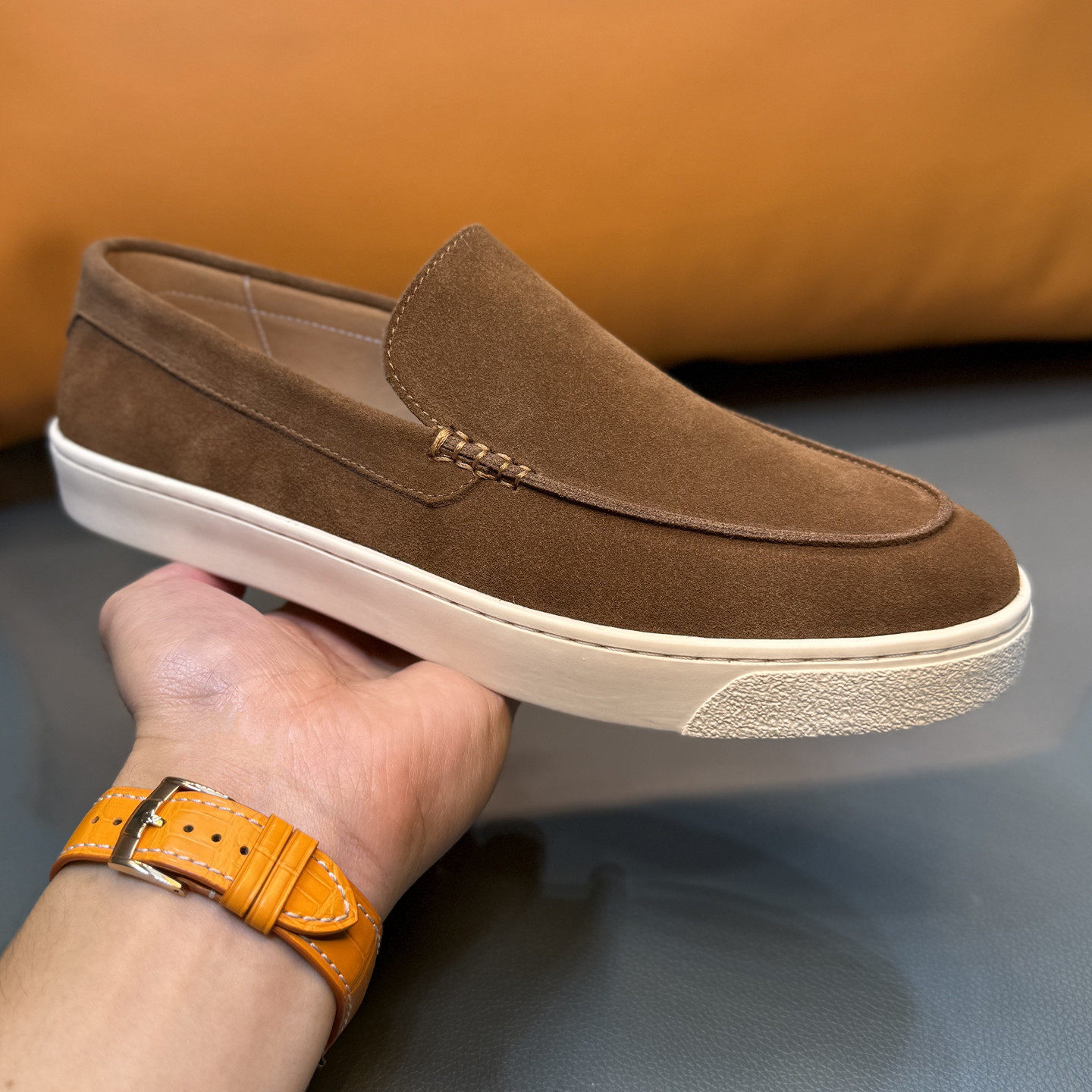 欧洲站男鞋欧货潮透气真皮乐福鞋男一脚蹬豆豆鞋软底休闲鞋子百搭,流行男鞋,乐福鞋（豆豆鞋）,淘宝优惠券,粉丝福利购,淘宝优惠卷