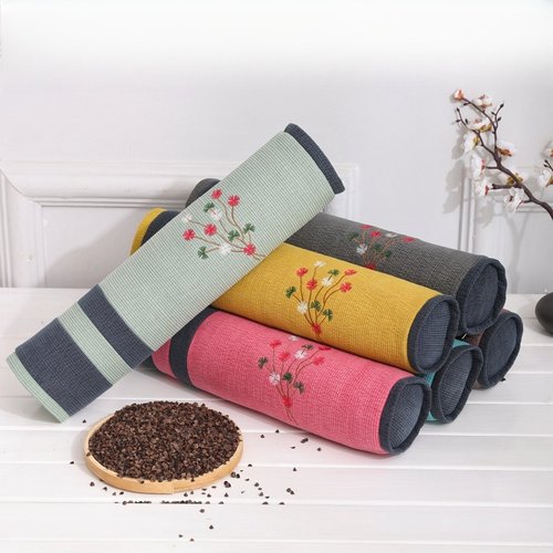 颈椎病牵引专用枕头纯棉双层荞麦