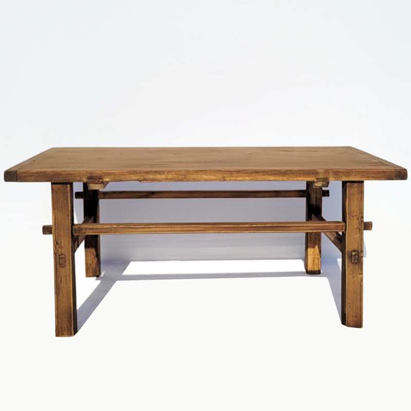 百林檀老松木复古原木定制茶几