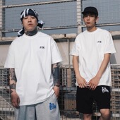 STA2024春季 T恤休闲日常打底宽松 星标基础简约纯色烫水钻圆领短袖