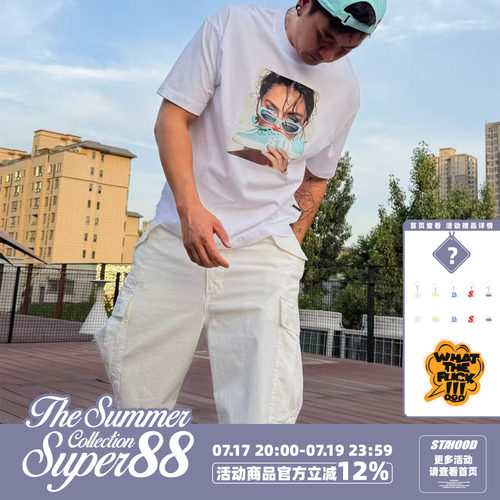 STAHOODTeamSTA七分工装短裤