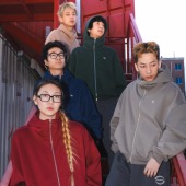 STA2025秋冬MINILOGO刺绣立领宽松休闲运动拉链连帽卫衣直拉帽衫