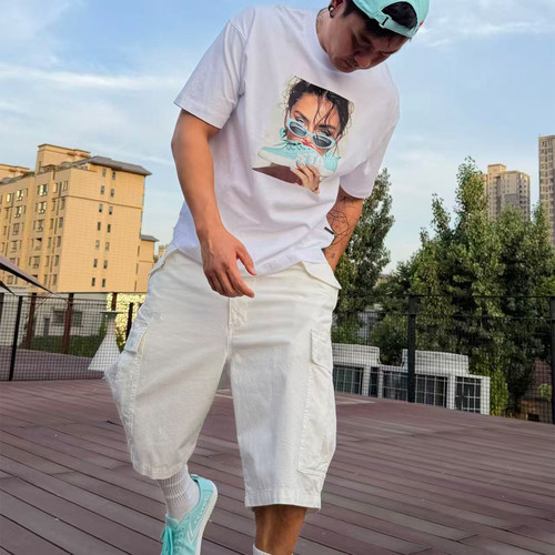 STAHOODTeamSTA七分工装短裤