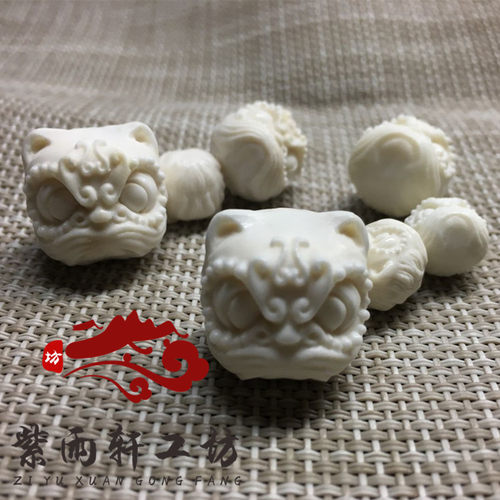 猛犸象牙鹿角醒狮手串手链配饰